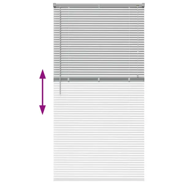 Hõbedane alumiiniumist Veneetsia ruloo 175 x 95 cm – 12