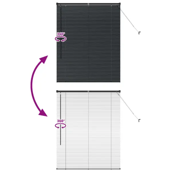 Alumiiniumist veneetsia ruloo, must, 130 x 105 cm – 10
