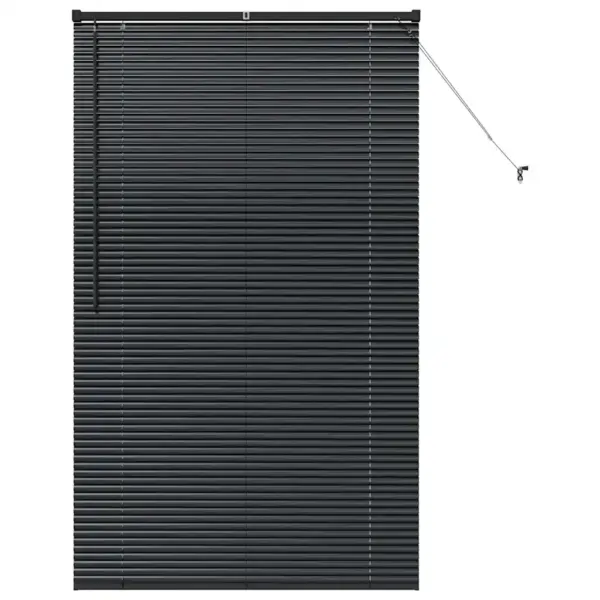 Veneetsia ruloo valguse ja privaatsuse reguleerimiseks, must alumiinium, 175 x 100 cm – 2