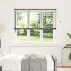 Alumiiniumist Veneetsia ruloo, must, 175 x 160 cm