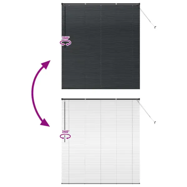 Alumiiniumist Veneetsia ruloo, must, 175 x 160 cm – 11