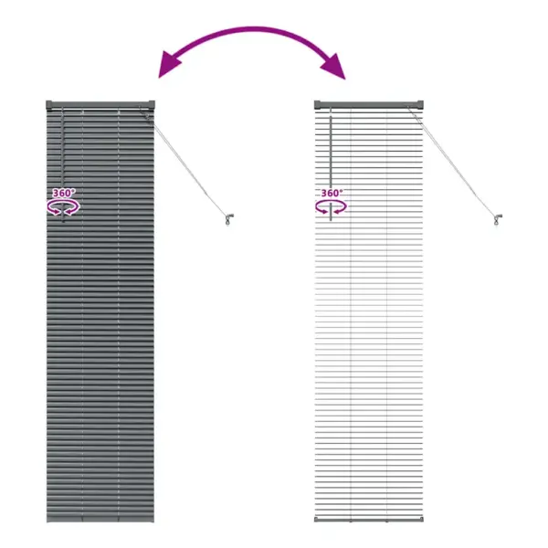 Alumiiniumist Veneetsia ruloo, tumehall, 175 x 45 cm – 11