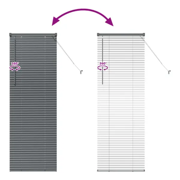 Alumiiniumist Veneetsia ruloo, tumehall, 175 x 60 cm - 11