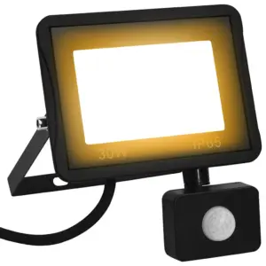 Anduriga LED välisprožektor, 30 W, soe valge, must, 25 m kaabliga