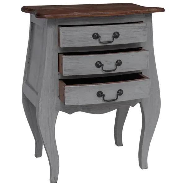 Antiikstiilis mahagonipuidust öökapp 3 sahtliga, pruun, 48 x 35 x 64 cm – 4