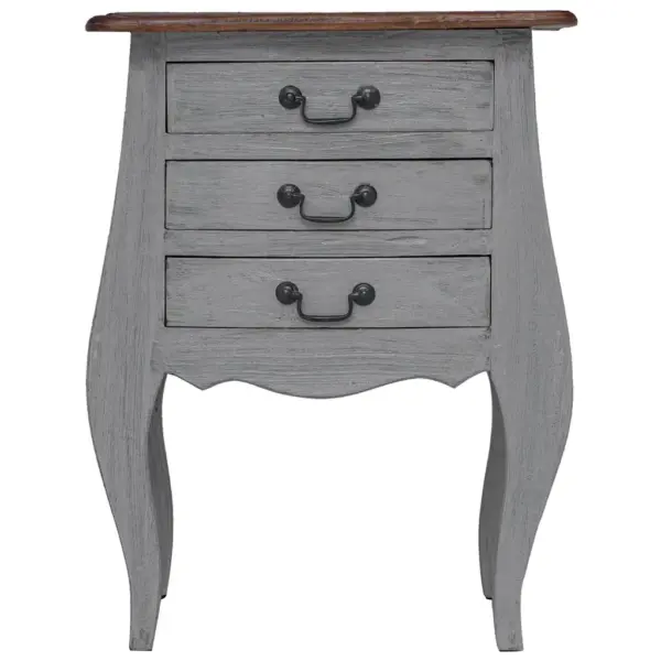 Antiikstiilis mahagonipuidust öökapp 3 sahtliga, pruun, 48 x 35 x 64 cm – 5