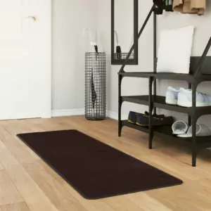 Libisemiskindel koridorivaip Marsa, antratsiit, polüester ja PVC, 100 x 50 cm