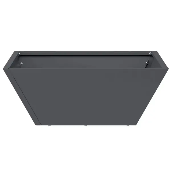 Trapetsikujuline metallist aia istutusnõu, antratsiit, 40 x 40 x 15 cm – 6