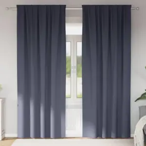 Pimendavad kardinad rõngastega, 2 tk, antratsiit, 225 x 140 cm, polüester