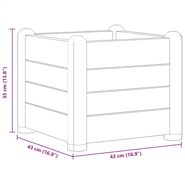 Aia taimelava, antratsiithall PP, 30 l, 43 x 43 x 35 cm – 5