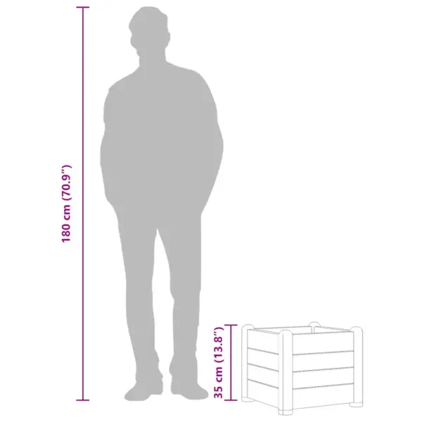 Aia taimelava, antratsiithall PP, 30 l, 43 x 43 x 35 cm – 6