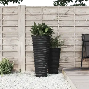 Kõrge taimekast eemaldatava sisekastiga, sooneline, antratsiithall PP, 39 x 75 cm, 45 l