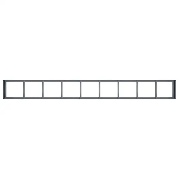 Metallist taimekast avatud põhjaga, antratsiithall, 360 x 40 x 40 cm – 5