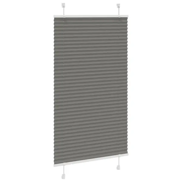 Antratsiithall plisseeritud ruloo, 75 x 150 cm, 100% polüester, kanga laius 74,4 cm - 3