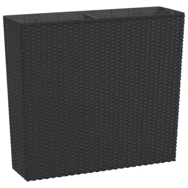 Taimekast eemaldatava sisuga, antratsiithall, 58 x 18 x 50 cm, PP-rotang, 12/44 l – 2