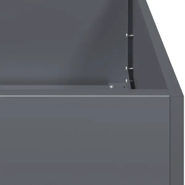 Külmvaltsitud terasest taimekast avatud põhjaga, antratsiithall, 280 x 40 x 40 cm – 7