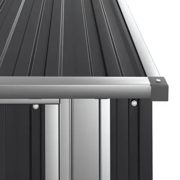 Aiakuur kaldkatusega, antratsiithall tsingitud teras, 118,5 x 97 x 209,5 cm – 7