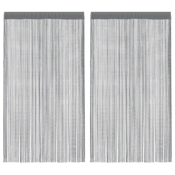 Nöörkardinad uksele ja aknale, 2 tk, antratsiithall, 100 x 250 cm – 2