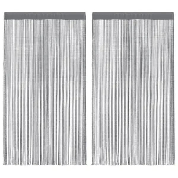 Nöörkardinad uksele ja aknale, antratsiithall, 2 tk, 140 x 250 cm – 2