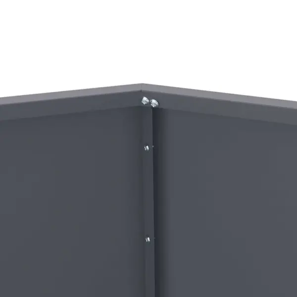 Antratsiitne terasest aiataimepott, geomeetriline, 75 x 75 x 60 cm – 7