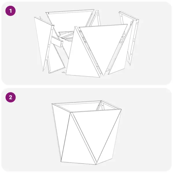 Terasest taimekast välitingimustesse, antratsiit, 40 x 40 x 40 cm – 8