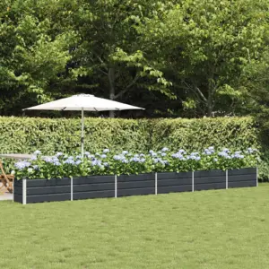 Antratsiitne kuumtsingitud terasest taimekast, 580 x 50 x 45 cm