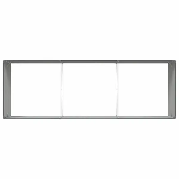 Antratsiitne tsingitud terasest taimekast, 290 x 100 x 45 cm – 7