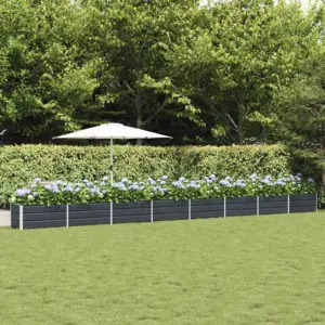 Antratsiitne tsingitud terasest taimekast 480 x 50 x 45 cm