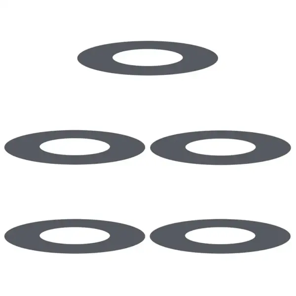 Lamedad dekoratiivsed terasest puuringid, 5 tk, antratsiit, Ø30/60 cm – 2