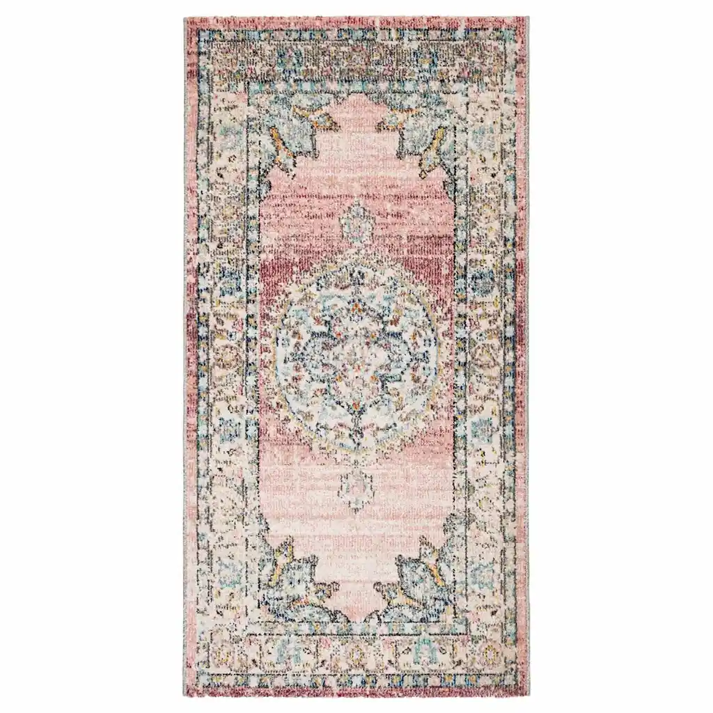 Vintage disainiga sise- ja välisvaip ARBIZU, mitmevärviline, 80 x 150 cm, 100% polüpropüleen