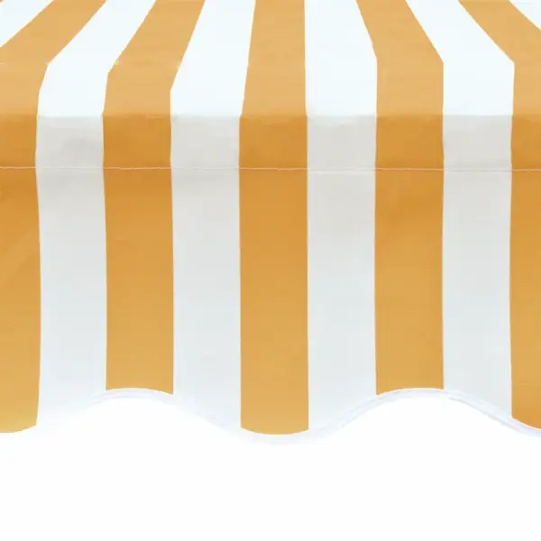 Asendusvarikatus terrassile 6 x 3 m, päevalillekollane/valge, polüester – 3