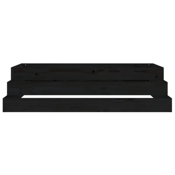 Astmeline taimekast aeda, must männipuidust, 110 x 110 x 27 cm – 5