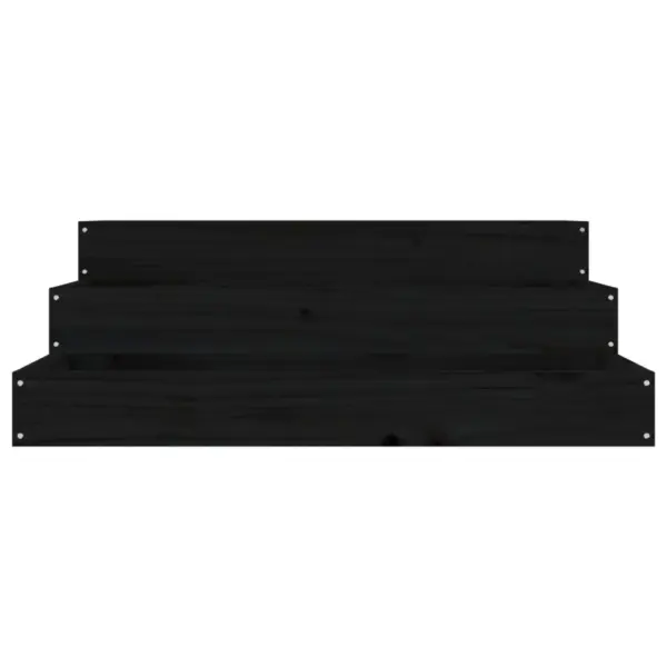 Astmeline taimekast, must männipuidust, 78 x 78 x 27 cm – 4