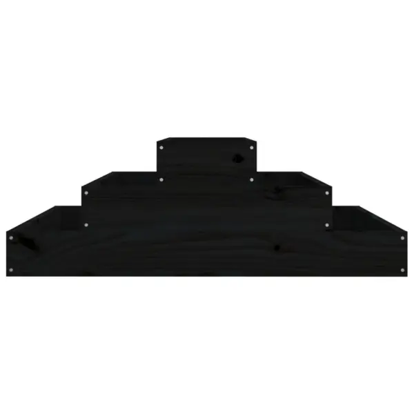 Astmeline taimekast mustast männipuidust, 80 x 80 x 27 cm – 5