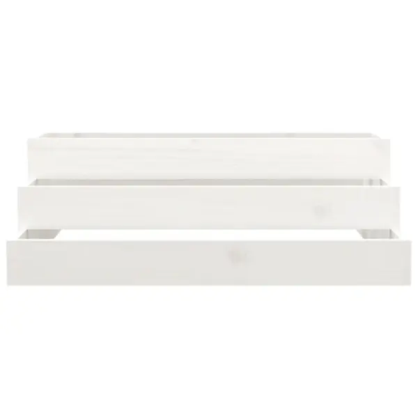 Astmeline taimekast aeda, valge männipuidust, 80 x 80 x 27 cm – 4