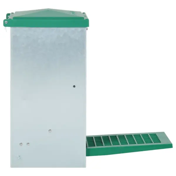 Automaatne pedaaliga linnusöötur, 8 kg, roheline tsingitud plekist – 4