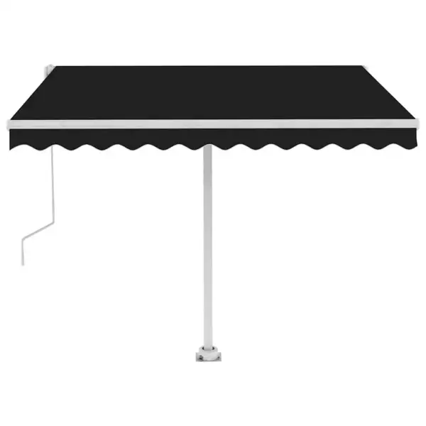 Automaatne terrassimarkiis LED-valgustusega ja tuuleanduriga, antratsiithall kangas, valge alumiiniumraam, 350 x 250 cm - 5