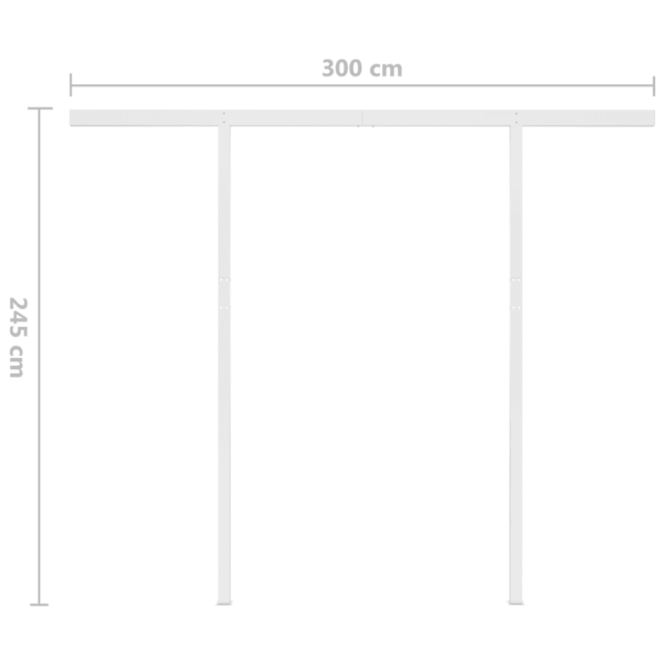 Automaatne terrassivarikatus LED-valgustusega ja tuuleanduriga, 3 x 2,5 m, oranž/pruun - 12