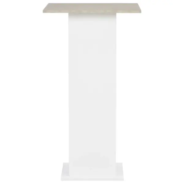 Tehispuidust baarilaud riiulitega, valge ja betoonhall, 60 x 60 x 110 cm – 3