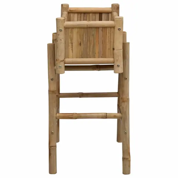 Bambusest aiataimede tugirest lillepoti hoidjaga, naturaalne, 50 x 38 x 74 cm – 5