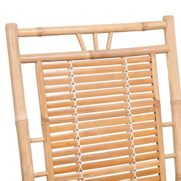 Bambusest kiiktool kreemja veekindla padjaga, 66 x 86 x 105 cm – 4