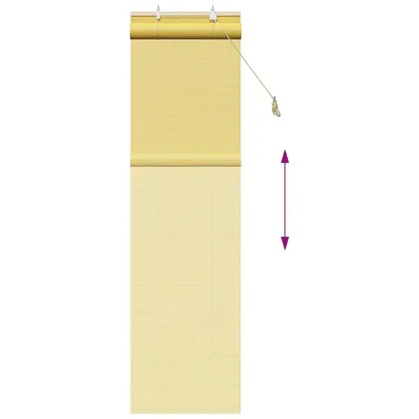 Bambusest kollane rulookardin UV-kaitsega, 60 x 220 cm – 13