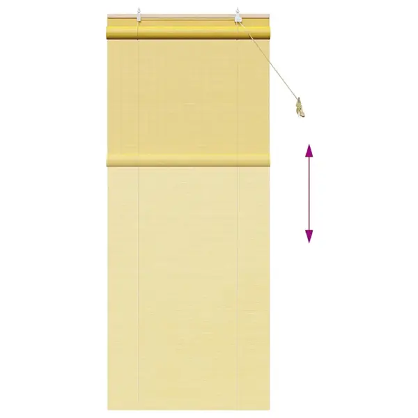Bambusest rulookardin UV-kaitsega, kollane, 80 x 220 cm – 13