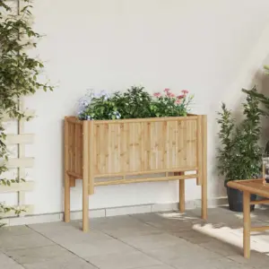 Kõrge bambusest istutuspeenar, pruun, 90 x 35 x 70 cm