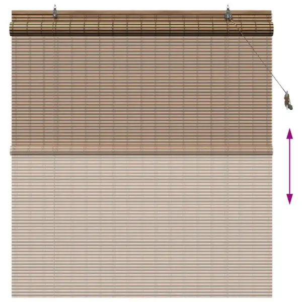 Bambusest rulookardin, pruun, 150 x 160 cm – 13