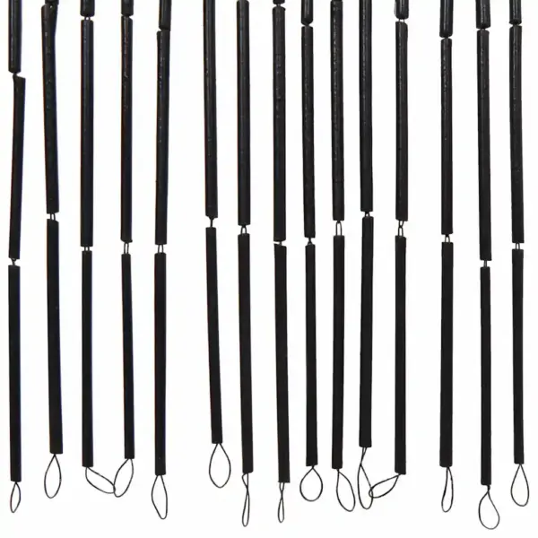 Bambusest putukakardin uksele palmipuumustriga, 100 x 200 cm – 5