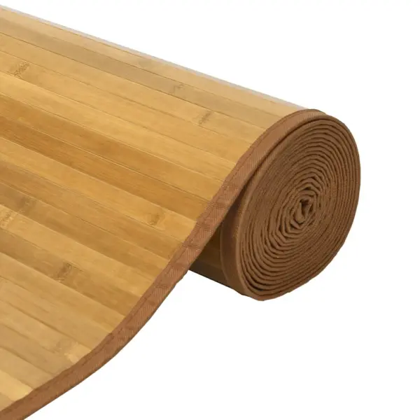 Bambusest ristkülikukujuline vaip libisemiskindla alusega, naturaalne, 60 x 100 cm – 4