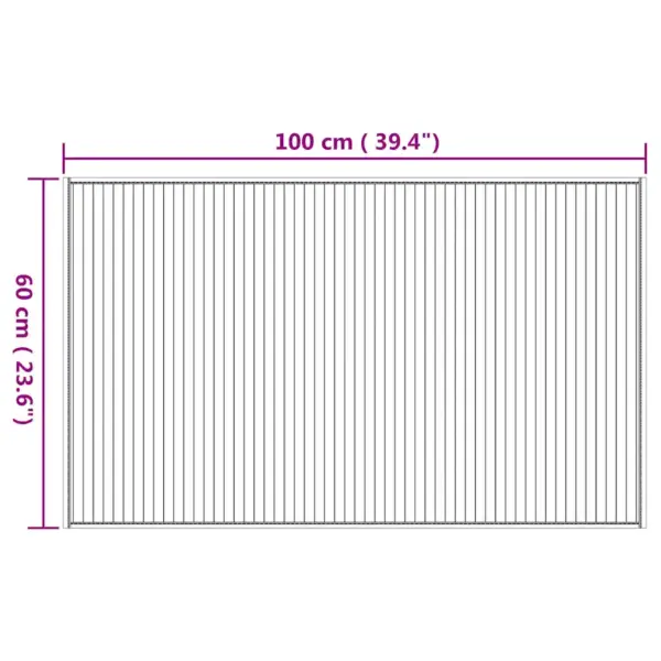 Bambusest ristkülikukujuline vaip libisemiskindla alusega, naturaalne, 60 x 100 cm – 8