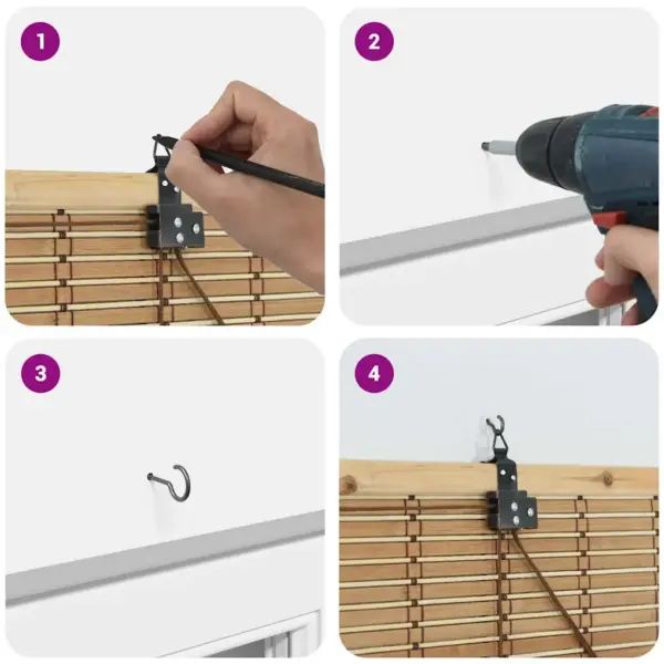 Bambusest rulookardin, naturaalne pruun, 110 x 220 cm – 10