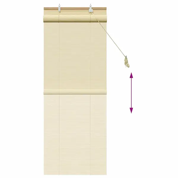 Bambusest rulookardin, looduslik toon, UV-kaitsega, 60 x 160 cm – 13